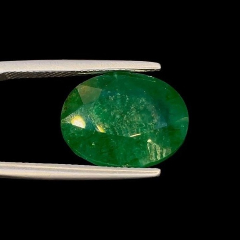 13.33 CT Natural Green Emerald - Certified - Oval Cut Loose Gemstone Earth Mined
